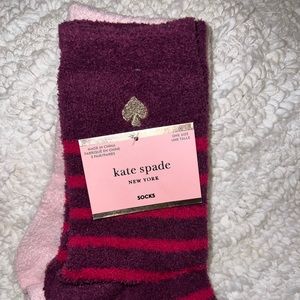 Kate Spade Set of 2 Non-Slip Fuzzy Slipper Socks